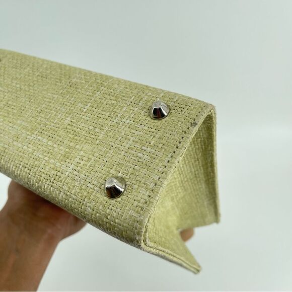 Unbranded Women’s Small Square Structured Basket Handbag Raffia Straw Tote - Picture 12 of 15